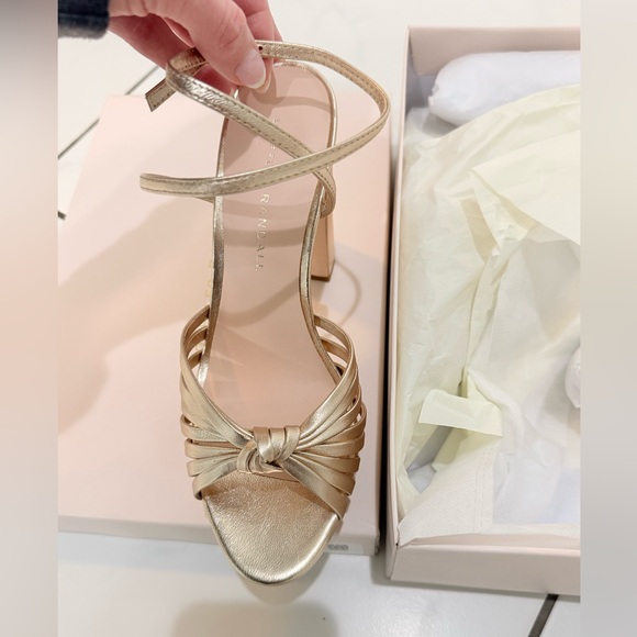 Loeffler Randall Platform Block Heel Sandals with Ankle Strap *NWT size 6 - Picture 4 of 7